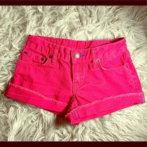 Ralph Lauren Girls pink denim shorts